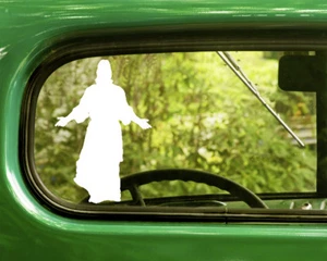 2 JESUS SILHOUETTE DECALs Religion Stickers For Car Window Truck Bumper RV - Picture 1 of 1