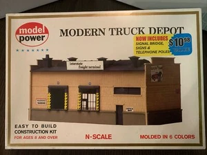 MODEL POWER #1549 N SCALE MODERN TRUCK DEPOT KIT NEW IN ORIGINAL BOX - Picture 1 of 1