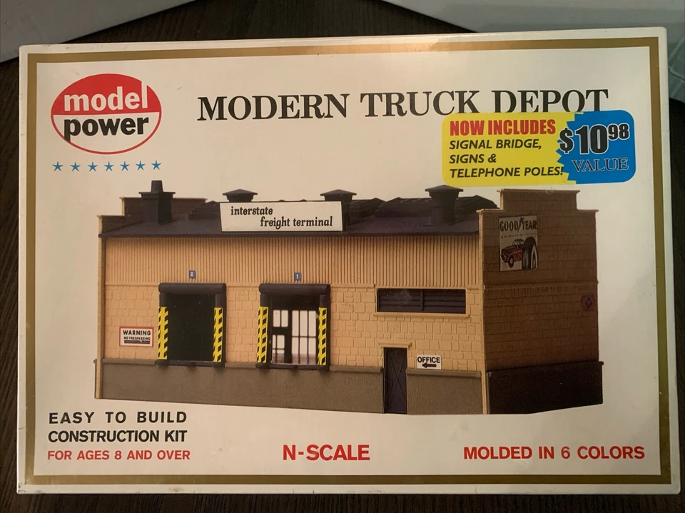 MODEL POWER #1549 N SCALE MODERN TRUCK DEPOT KIT NEW IN ORIGINAL BOX - Image 1 of 1