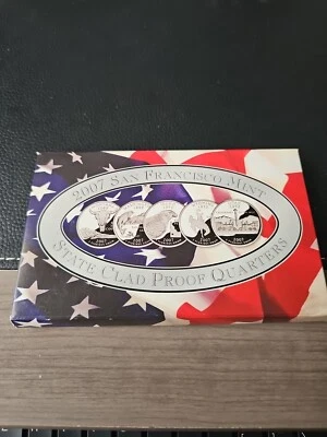 2007 S Proof State Quarter Set Gem DCam Original Box & COA 5 Coins CN-Clad - Image 1 of 4