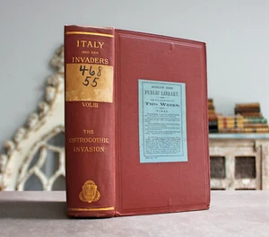 Rare Antique Old Book Italy Ostrogothic Invasion 1886 Illustrated + Maps Scarce - Picture 1 of 24