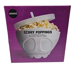 Scary Poppings Calavera Microondas Palomitas Popper Halloween Gótico Silicona Libre de BPA - Imagen 1 de 5