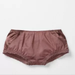Anthropologie Höschen M SUN RAY Seide Kakao braun BOYSHORTS Spitze Satin gewebt Neu mit Etikett - Bild 1 von 4