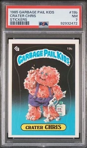 1985 Topps Garbage Pail Kids Set-Break #19b Crater Chris PSA 7 NM - Picture 1 of 2