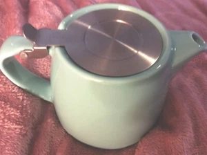 FORLIFE Mint Green Stump Teapot w/ Basket Infusor w/ Handle 12 oz - Picture 1 of 12