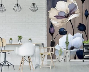 3D Blooming Flowers G2199 Wallpaper Wall Murals Removable Self-adhesive Erin - Picture 1 of 11