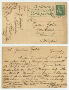 61966 - Ganzsache - Postkarte - Font (Fribourg) 11.12.1924 nach Reinach - Bild 1 von 1