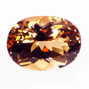 9,72 quilates delicado ovalado (14 x 10 mm) 100 % natural moderado topacio champán Brasil - Imagen 1 de 6