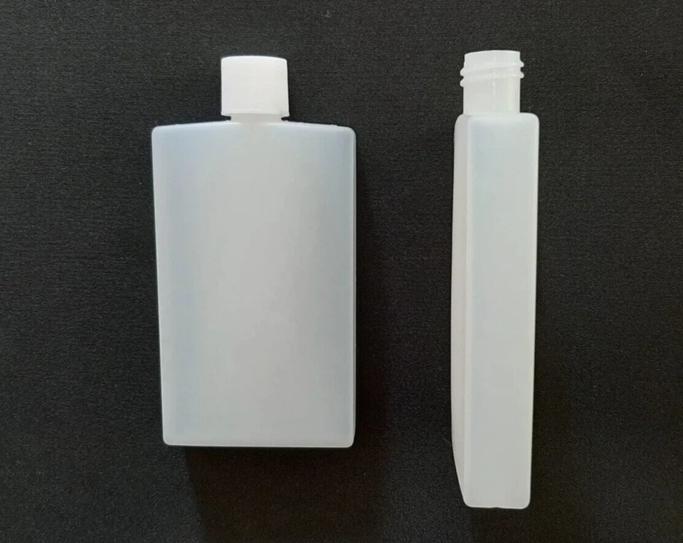 100ml Rectangular Large Letter Plastic Postal Bottles with screw tops HDPE - Image 1 of 1