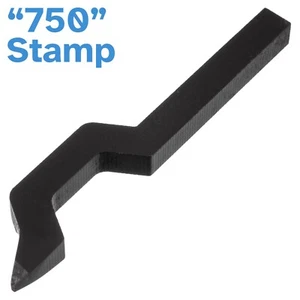 750 Oro 18K Sello Sello Sello Acero Punzón Metal Número Herramienta de Marcado - Imagen 1 de 3