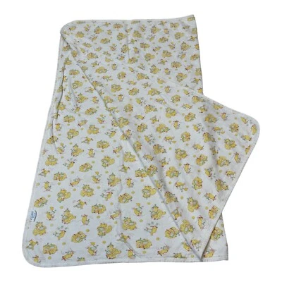 Manta de recepción de bebé Carters vintage amarilla blanca con estampado de circo tejida de algodón Foto 1 de 4