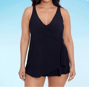 Trimshaper Women's Swim Dress Size: 10 Color: Black - Picture 1 of 3