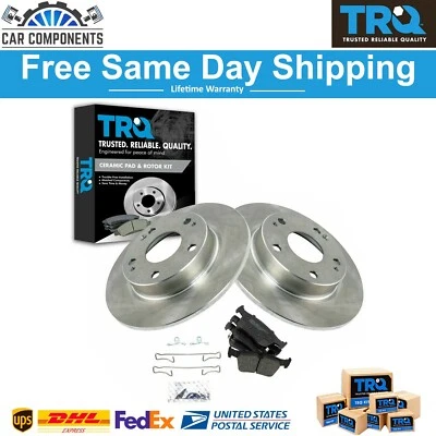 TRQ New Rear Posi Ceramic Disc Brake Pads & Rotors Kit For 2016-2020 Honda Civic - Image 1 of 4