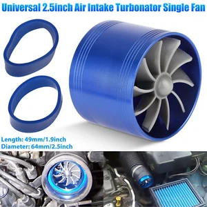 Turbonador de admisión de aire universal para automóvil turbina de ventilador único ahorro de combustible de gas turbo azul - Imagen 1 de 10