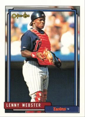 1992 O-Pee-Chee Baseball Lenny Webster Minnesota Twins #585 - Image 1 of 2