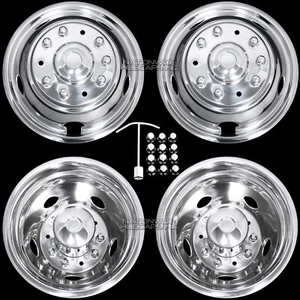 2005-2025 FORD F450 F550 19.5" 10 Lug Dual Wheel Simulators Rim Covers Liners - Picture 1 of 14