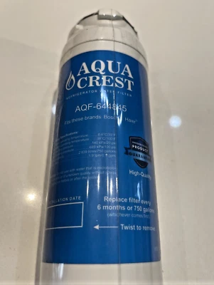 TWO NEW AquaCrest AQF-644845 Refrigerator Water Filter For Some Bosch Fridges - Image 1 of 4