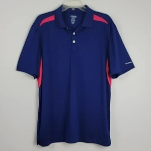 Chaps Golf Blue & Pink Polo Short Sleeve Shirt Mens L - Picture 1 of 13