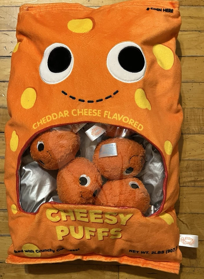 Kid Robot Yummy World Cheesy Puffs Plush w 8 Puffs 19" x 12" Arnold & The Puffs - Image 1 of 4