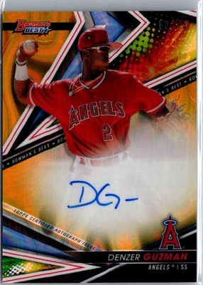 Denzer Guzman Auto GOLD LAVA Bowman Best of 2022  /75 SP Angels Top Prospect - Image 1 of 2