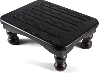 URFORESTIC Solid Wood Bed Step Stool Super Large/Bedside Steps for Dark Brown  - Image 1 of 4