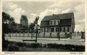 Ak Berlin Marzahn Mahlsdorf, Pfarrhaus, Kirche - 4393301 - Bild 1 von 2