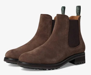 Polo Ralph Lauren DUNKELBRAUN Bryson Chelsea Wildlederstiefel zum Überziehen 10 D neu im Karton - Bild 1 von 8