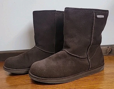 Женские сапоги EMU Paterson Lo 10771 из овчины темно-коричневые размер 8 мужские размер 7 - Изображение 1 из 4