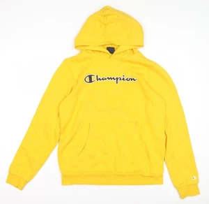 Champion Boys Yellow Fleece Hoodie 2XL Pullover - Picture 1 of 12