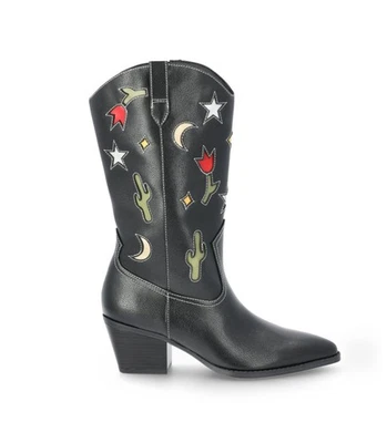 Botas Western No Boundaries Novidade Cactus Moon Star Tamanho 10 - Imagem 1 de 4