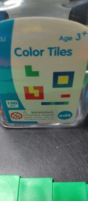 Azulejos de colores para edades 3+, pulgo en 4 colores 25 cada color, total de 100 azulejos Foto 1 de 4