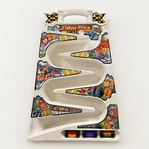 Pista de carreras vertical de pie Fisher Price Tumbling Racers de colección con 3 coches - Imagen 1 de 16