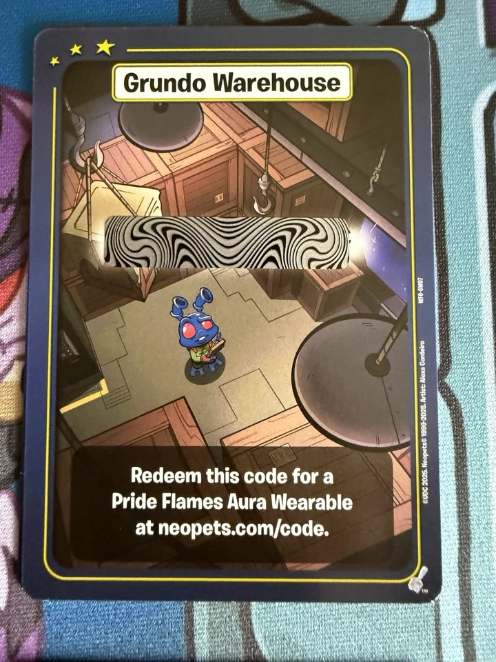 Neopets TCG Grundo's Warehouse CODE - Pride Flames Aura Wearable - Image 1 of 1