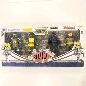 🐢 NECA TMNT Teenage Mutant Ninja Turtles Stump Wrestling Confezione da 4 NO ACCESSORI  - Foto 1 di 2