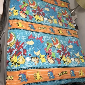 Vintage 1998 Pokemon Bed Comforter Blanket Nintendo Rare Video Game Twin Size - Picture 1 of 9