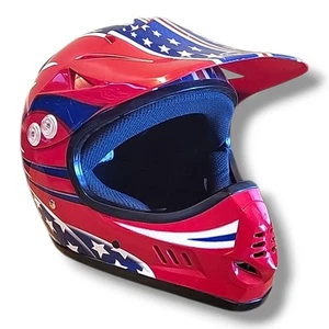 Casco de motocicleta todoterreno GMAX GM-36Y talla juvenil grande gráficos patriota - Imagen 1 de 10