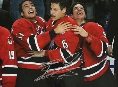 ¡Foto 8x10 firmada por Ryan GETZLAF! Team Canada LEGEND! Cup Champ! ¡Crosby!  Con certificado de autenticidad Foto 1 de 2