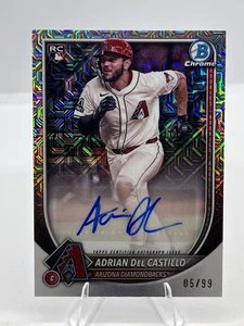 2025 Bowman Chrome Adrian Del Castillo Auto Mojo Refractor /99. RC Diamondbacks - Picture 1 of 2