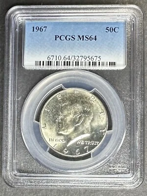 1967 Kennedy Half Dollar PCGS MS-64, Buy 3 Items, Get $5 Off!! - Image 1 of 2