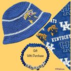 Chapeau seau au crochet en coton de l'Université du Kentucky ️bracelet cadeau ️