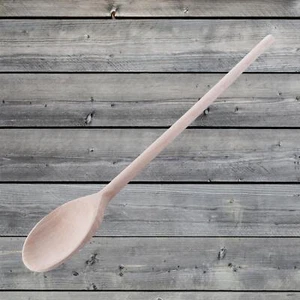 Long Narrow Wooden Spoon 29cm (11") Beechwood Non-Stick Cooking Kitchen Turner - Picture 1 of 40