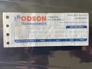 Black Sabbath Ticket 1989 Rare - Imagen 1 de 1