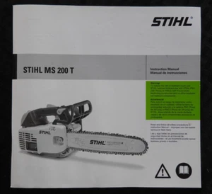 Original STIHL Modelo MS 200 T Motosierra Operadores Manual del Propietario Buen Estado - Imagen 1 de 4