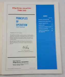 Hydra-Matic THM-200 Principle of Operation, First Edition - Picture 1 of 7