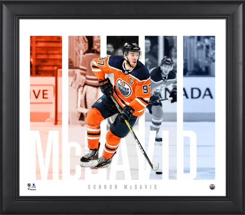 Connor McDavid Edmonton Oilers Framed 15x17 Player Panel Collage Cover