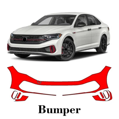 Película de proteção de pintura para-choque dianteiro PreCut PPF para Volkswagen Jetta GLI 2022-2024 - Imagem 1 de 4