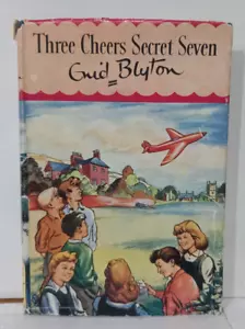 Vintage ENID BLYTON THREE CHEERS SECRET SEVEN HBDJ 1956 1st edition - Picture 1 of 12