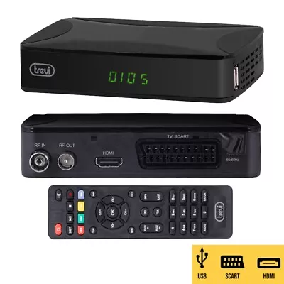 Decoder Digitale Terrestre TREVI HE3368 HD per Televisione DVB-T2/HEVC HDMI USB - Immagine 1 di 4