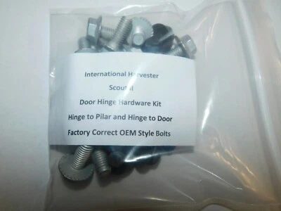International Harvester Scout II Terra puerta kit de pernos comp de bisagra correcta de fábrica Foto 1 de 3