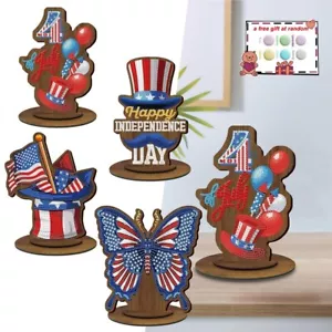 4th of July Table Decorations Memorial Day Table Centerpiece PVC Patriotic Decor - Picture 1 of 14